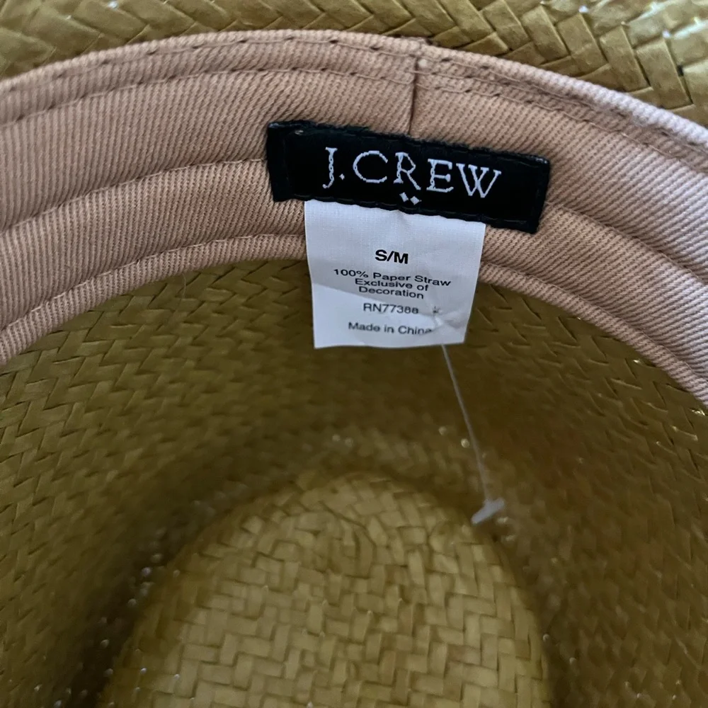 J.Crew Ladies Fedora style Straw Hat. Size Small/Medium Preloved
